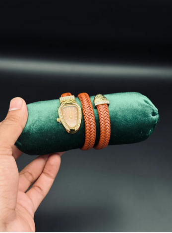 Ladies Snake Watch (Leather-Straps)
